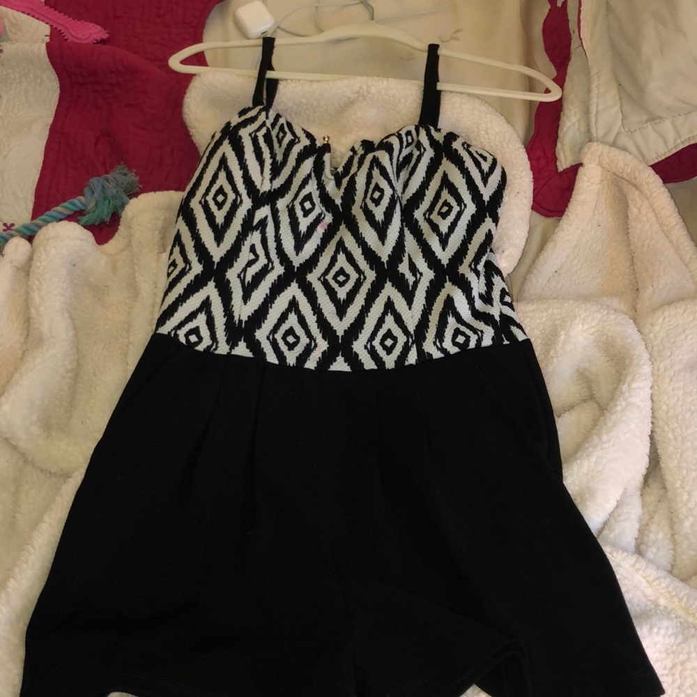 Black and white romper